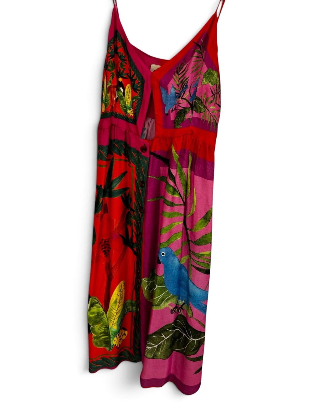 FARM RIO double scarves midi dress US Large - Picture 10 of 12